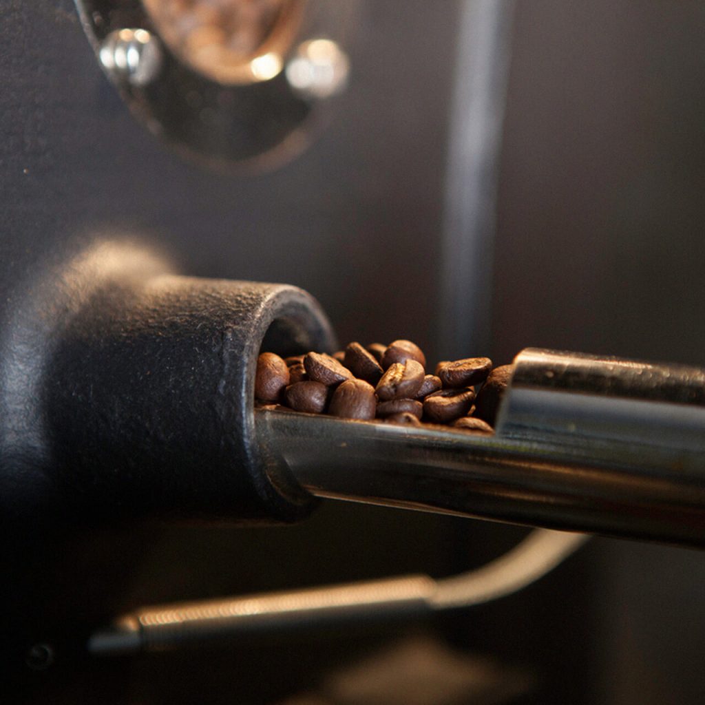 Röstmaschinen zur Veredelung von Kaffee.