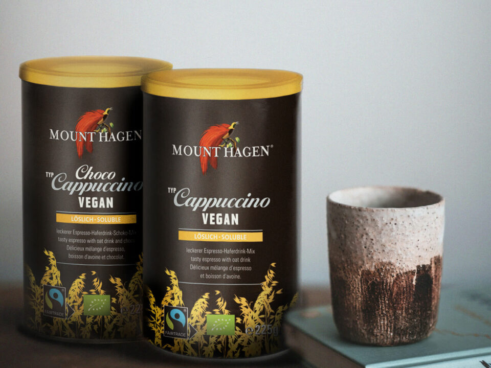 Mount Hagen 'Mitarbeiter des Monats': Veganer Cappuccino.