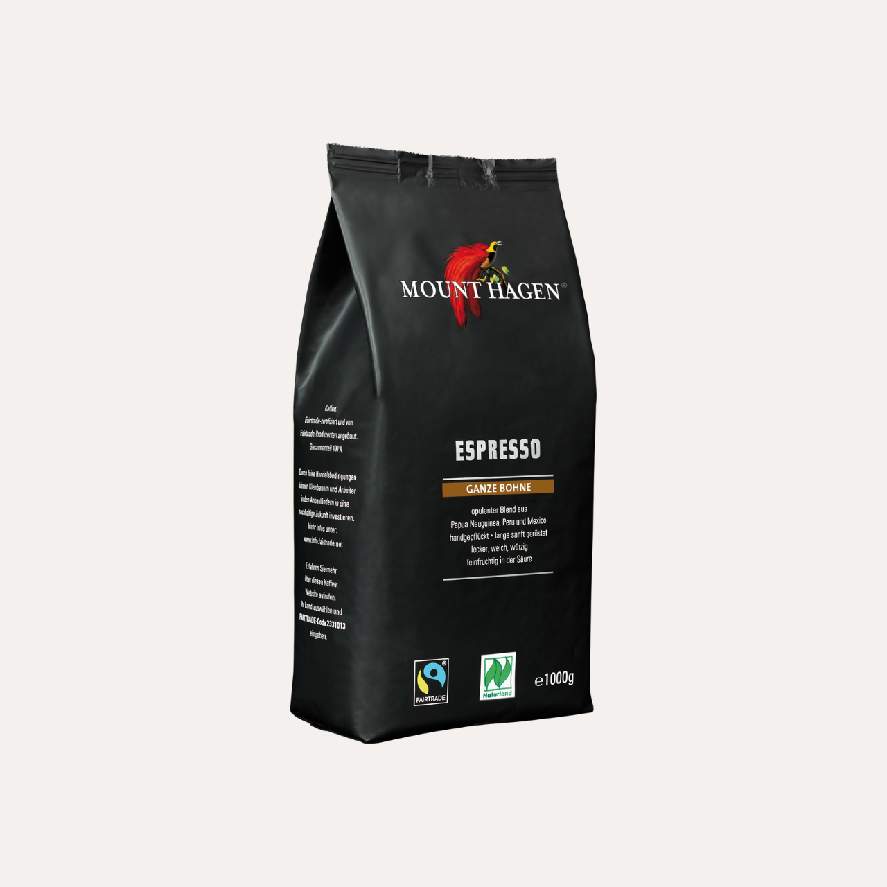 Mount Hagen Espresso ganze Bohne 1000g, bio & fair
